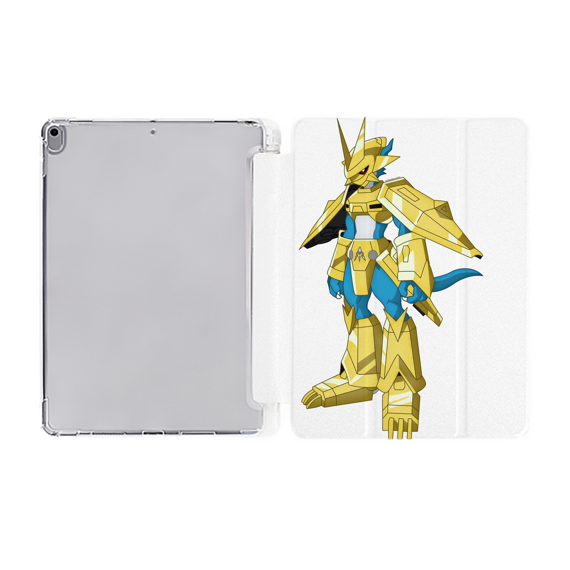 （画像用） Digimon デジタルモンスター/デジモン IPad ケース ペン収納付き 三つ折りスタンド PUレザー×シリコン 対応機種9.5/10.5/10.9インチ